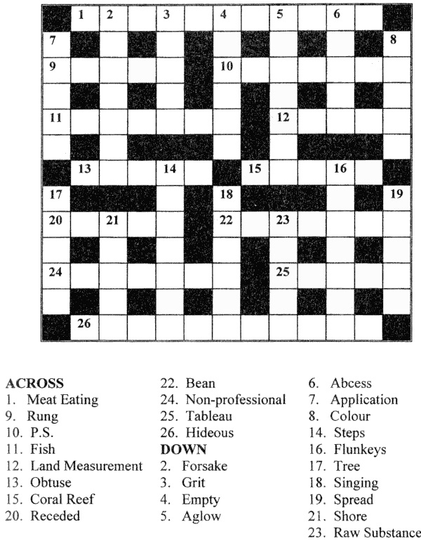 Berrynarbor News: Crossword Corner