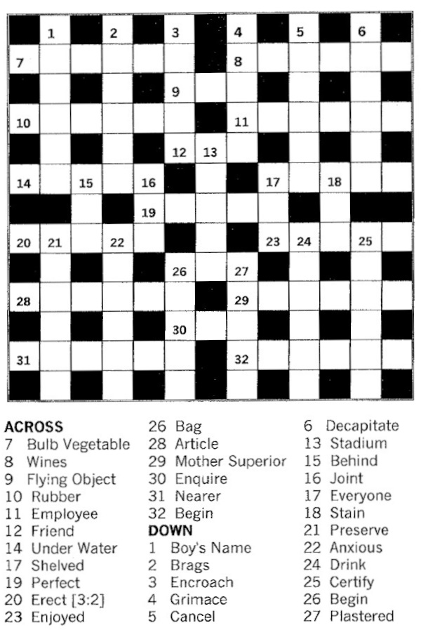 Berrynarbor News: Crossword Corner